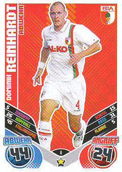 Dominik Reinhardt FC Augsburg 2011/12 Topps MA Bundesliga #6